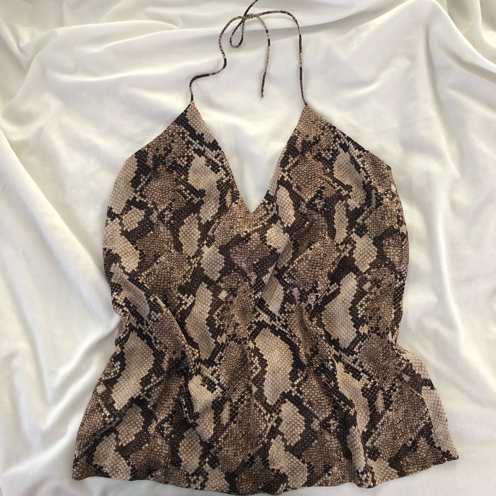 Snake skin halter top